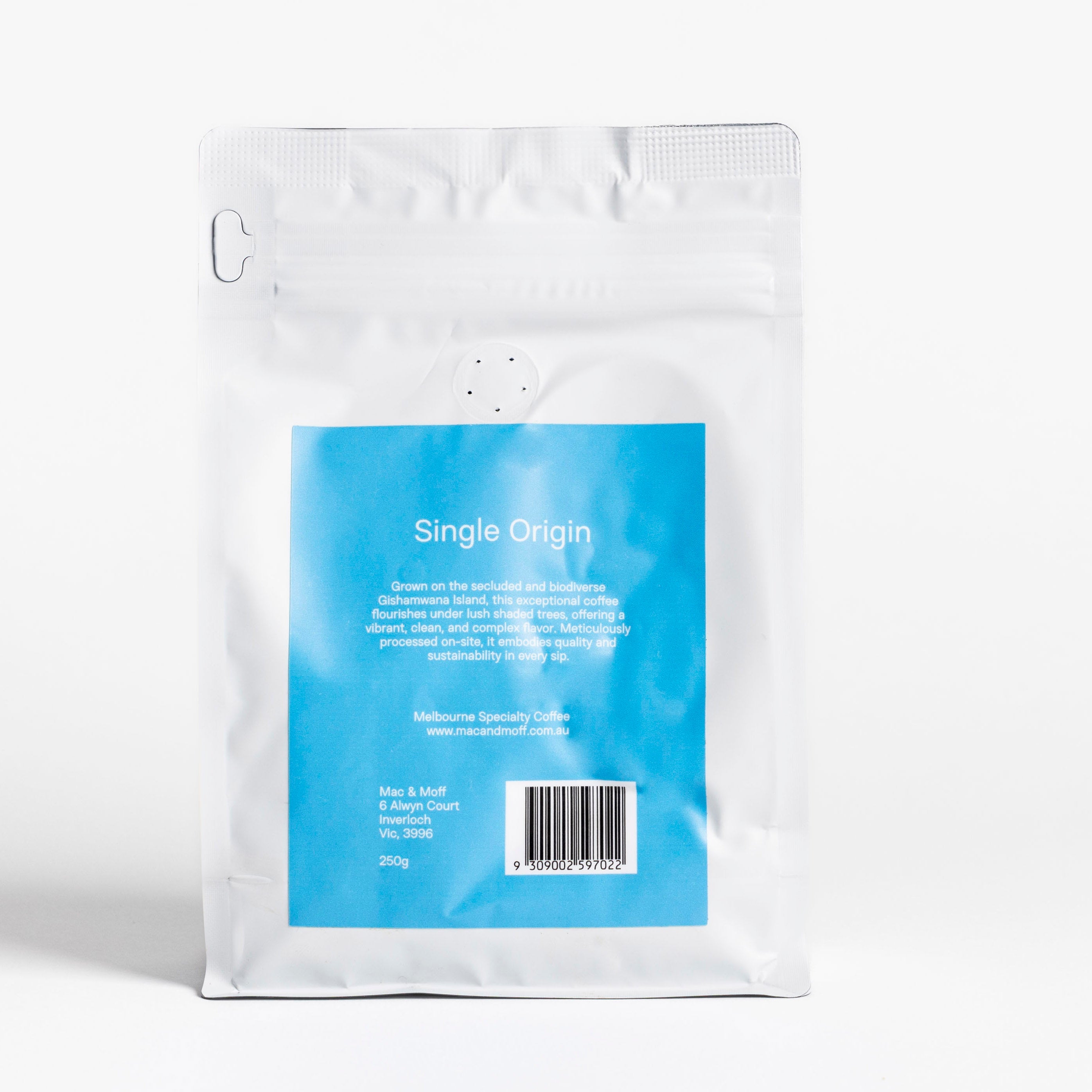 Single Origin Rwanda 250g bag detail