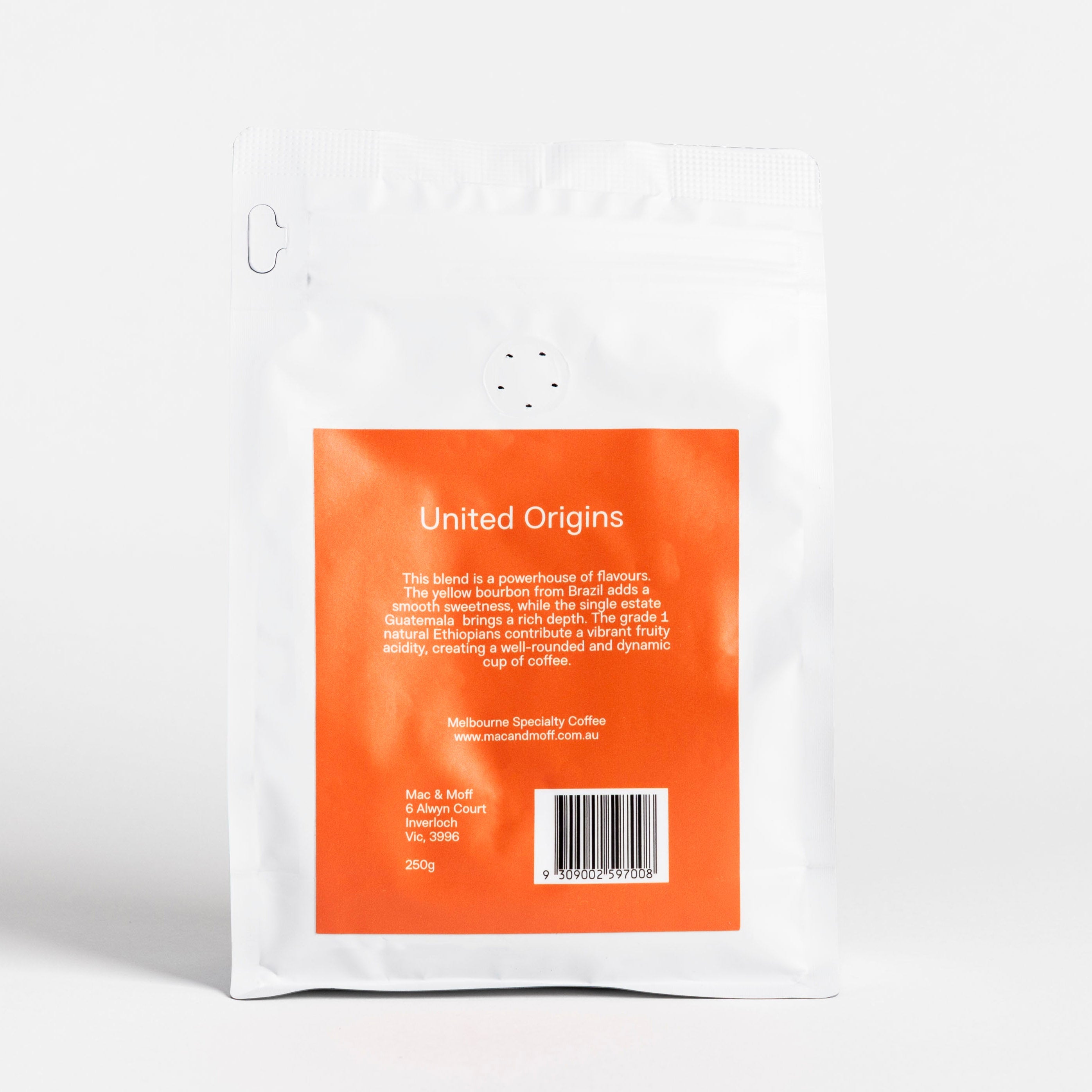 United Origins 250g bag detail