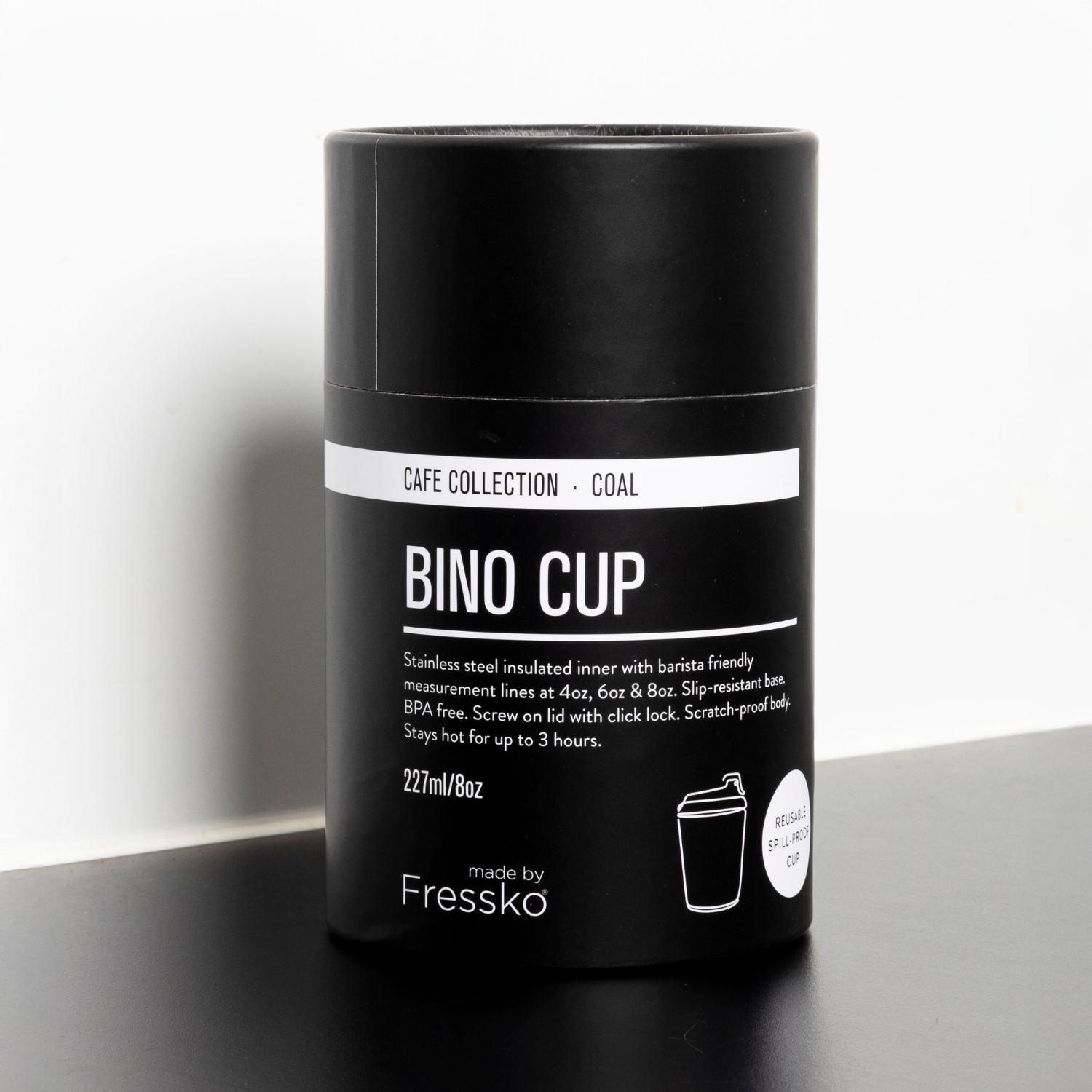 Bino Coal Reusable Coffee Cup | 8oz/223ml